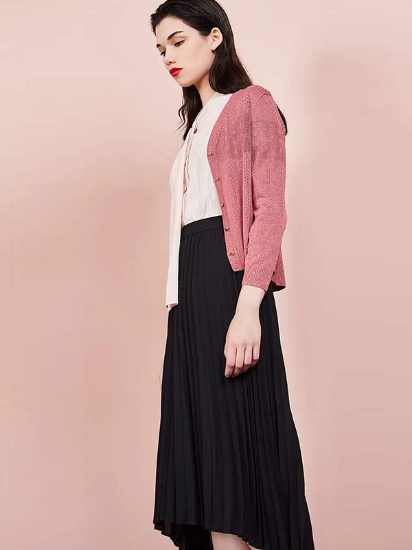 菲姿女装2023春夏季黑色阔腿裤