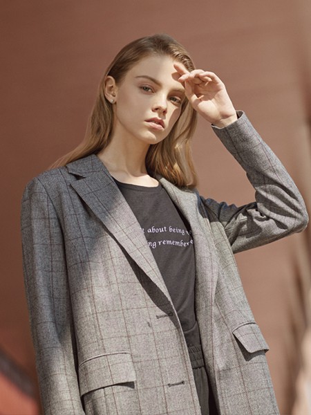 Sunshine休闲装2023春夏季灰色西装