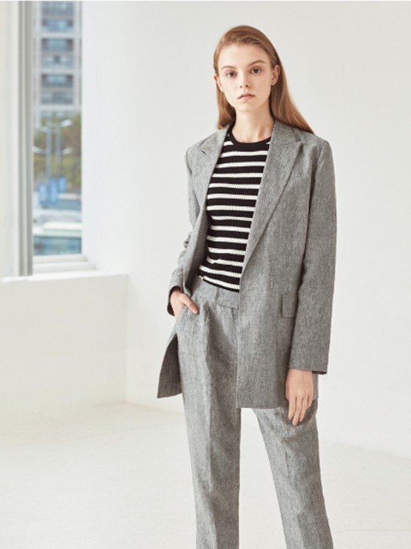 Sunshine休闲装2023春夏季灰色西装裤