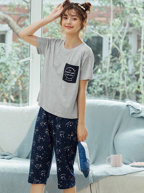 富妮来2023春夏季灰色家居服