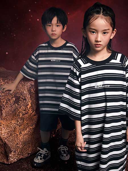 哪吒潮孩童装2023夏季拼色套装