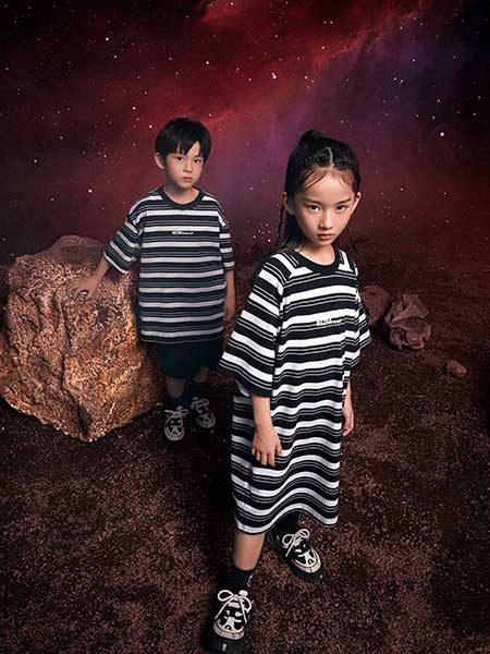 哪吒潮孩童装2023夏季拼色套装