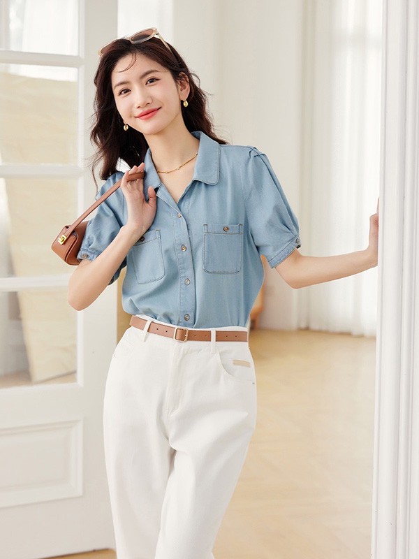 卡致依2023春夏季白色长裤