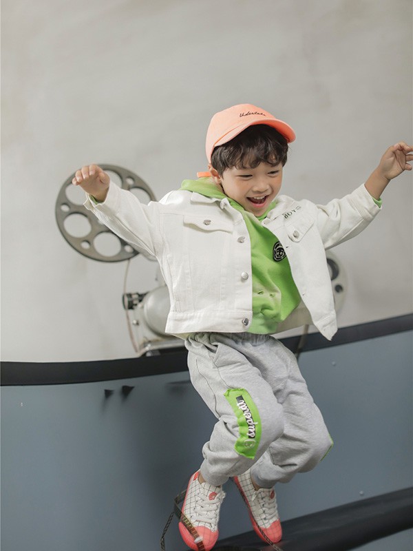 大头儿子小头爸爸童装2022春夏季绿色T恤