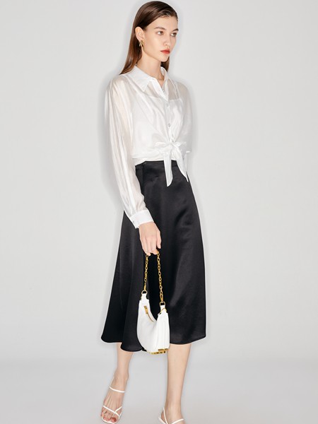 摩凡女装2023春夏季白色衬衫