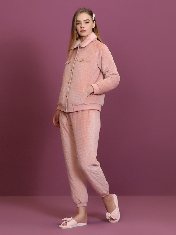 雅黛丽2022秋冬季橙色家居服