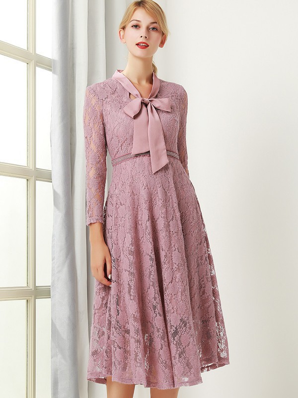 施华布朗女装2023春夏季粉色连衣裙