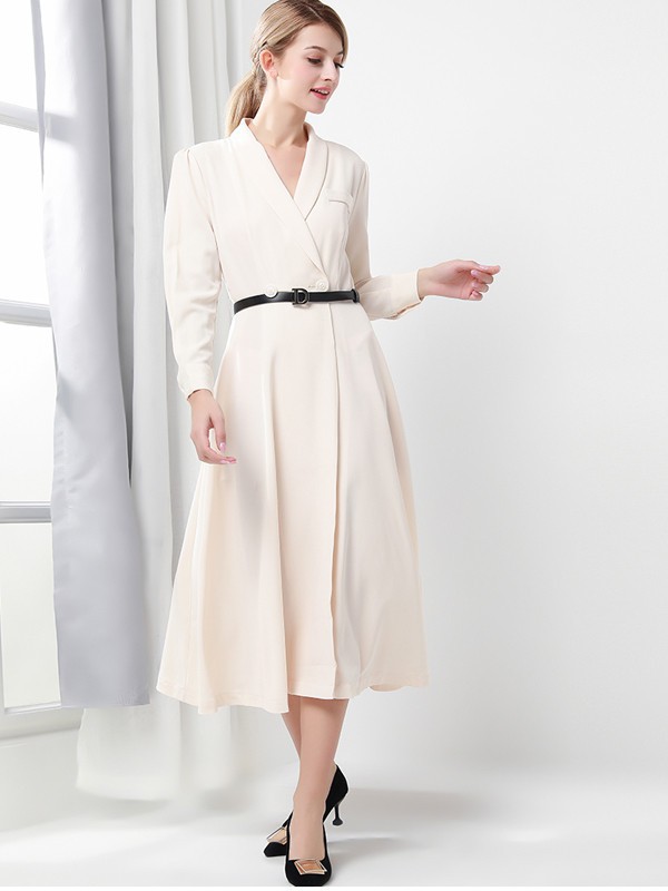 施华布朗女装2023春夏季白色连衣裙