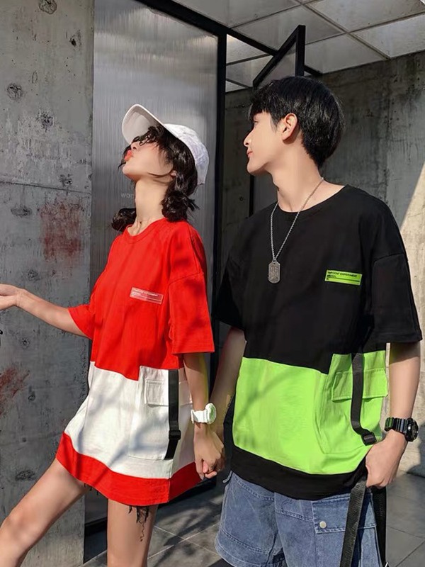 代尔缔诗女装2023春夏季红色T恤