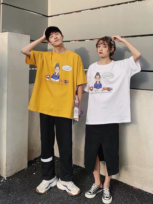 代尔缔诗女装2023春夏季黄色T恤