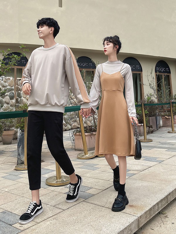 CUSAND休闲装2023春夏季卡其色吊带裙