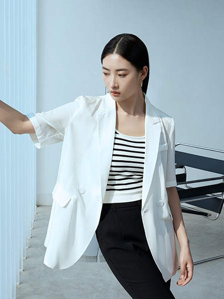 keeping.u女装2023春夏季白色长裤