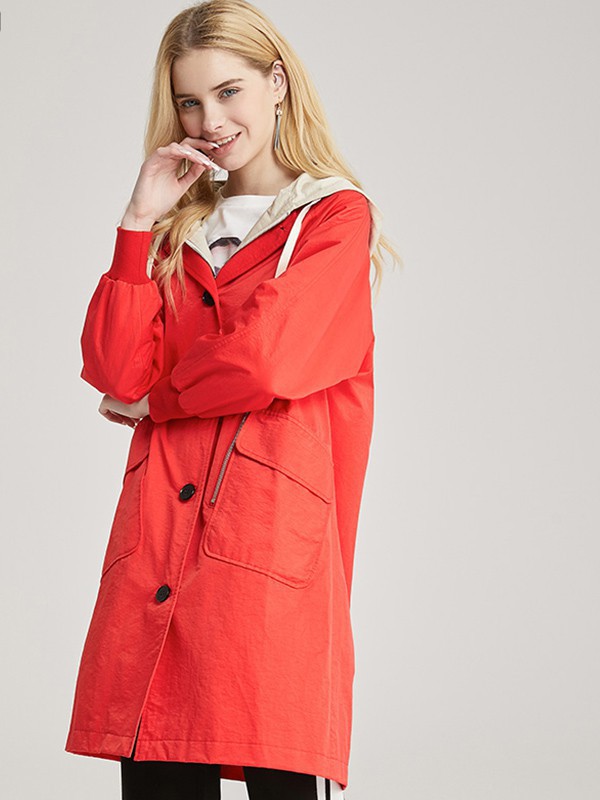 葆斯奴女装2023春夏季红色外套