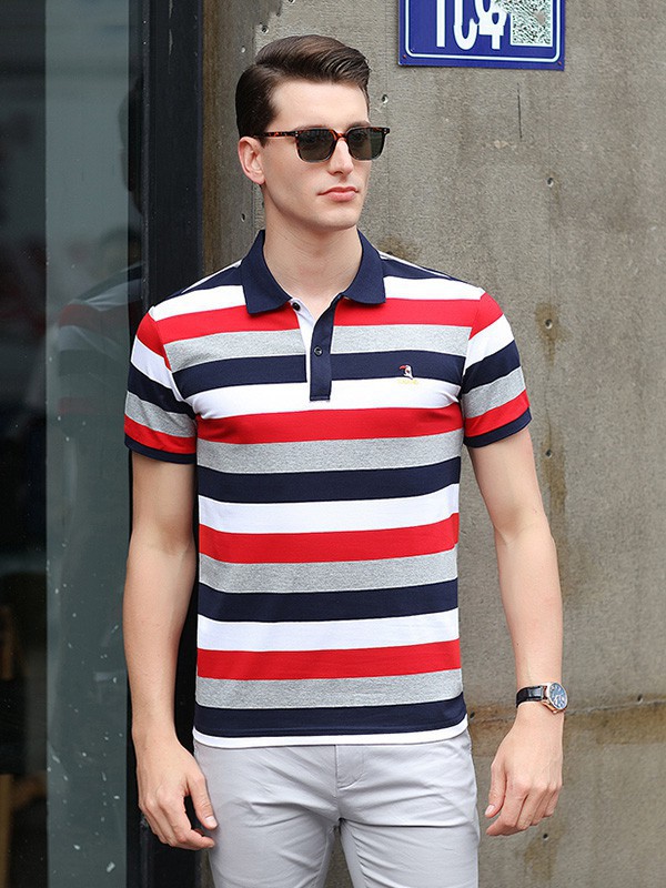 啄木鸟2023春夏季白色polo衫