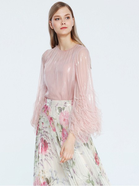 欧柏兰奴女装2023春夏季白色长裙