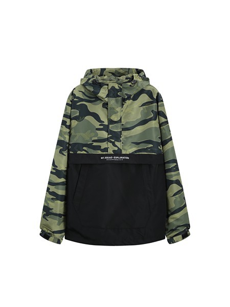 堡狮龙休闲装2022秋冬季军绿色羽绒服