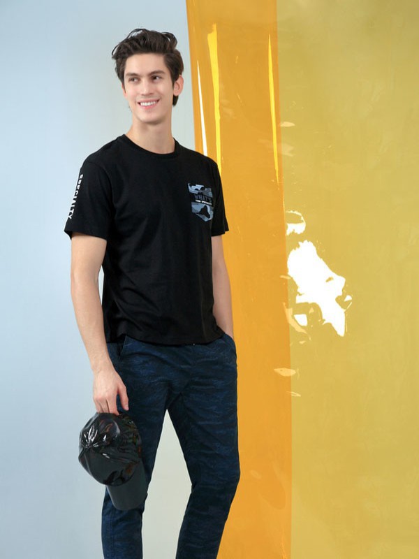 堡狮龙休闲装2023春夏季黑色T恤