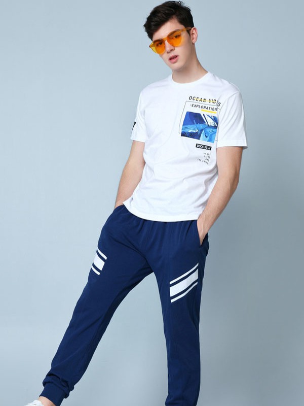 堡狮龙休闲装2023春夏季白色T恤