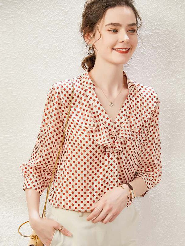 艾夫斯休闲装2023春夏季粉色衬衫