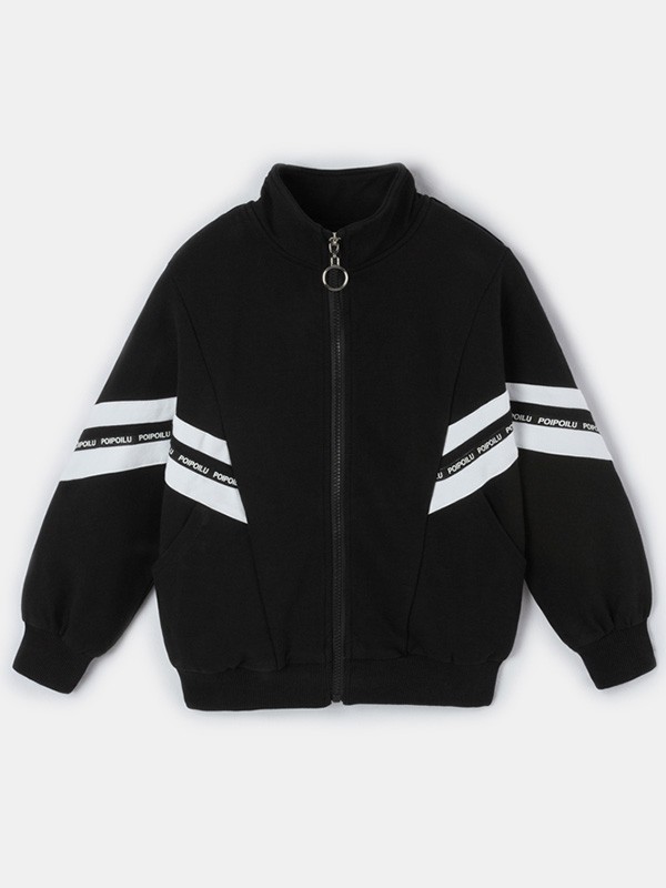 泡泡噜童装2022秋冬季黑色运动装