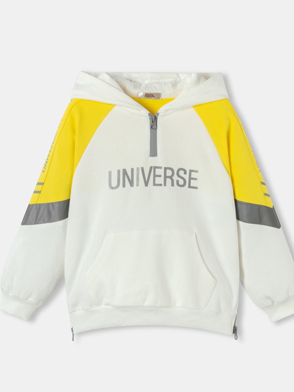 泡泡噜童装2022春夏季白色卫衣