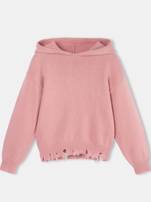 泡泡噜童装2022秋冬季粉色卫衣