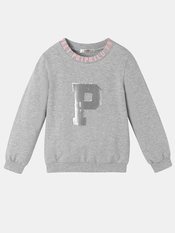 泡泡噜童装2022秋冬季灰色T恤