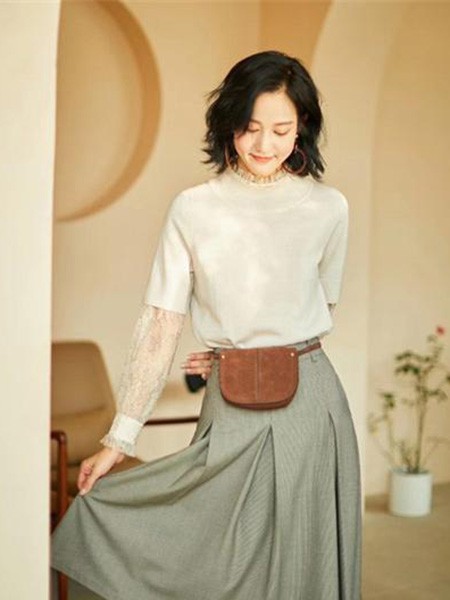 乔娜安达女装2023春夏季绿色半身裙