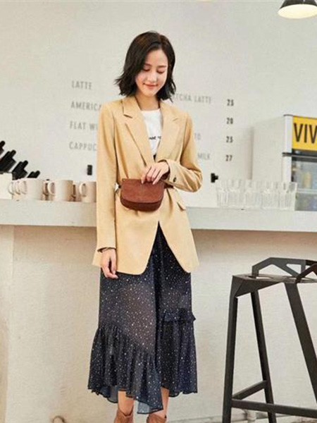 乔娜安达女装2023春夏季黑色长裙