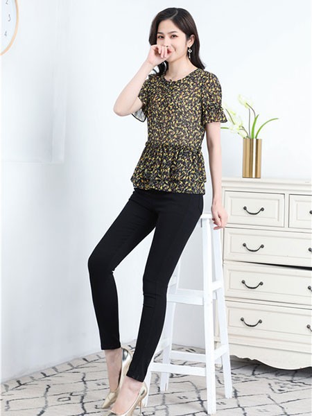 夺宝奇兵女装2023春夏季黑色长裤