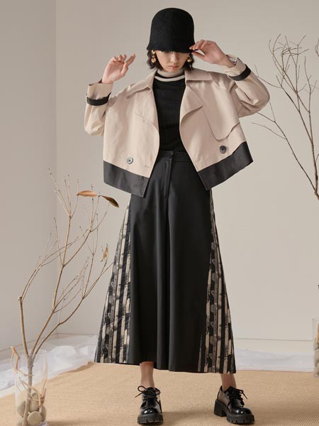 梦奴娇女装2023春夏季黑色半身裙