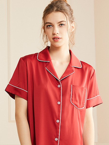 桃花季内衣2023春夏季红色家居服