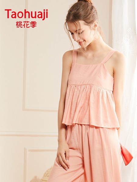 桃花季内衣2023春夏季粉色家居服