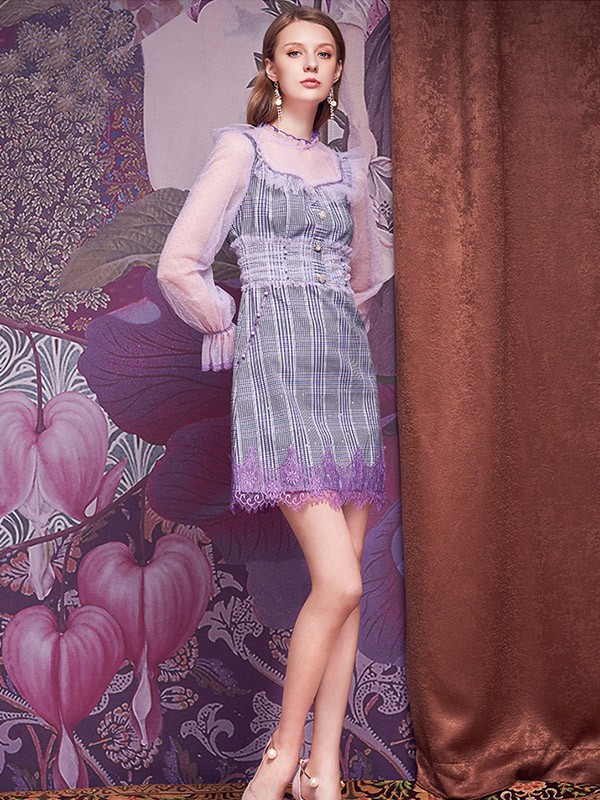 斐格思女装2023春夏季粉色雪纺衫