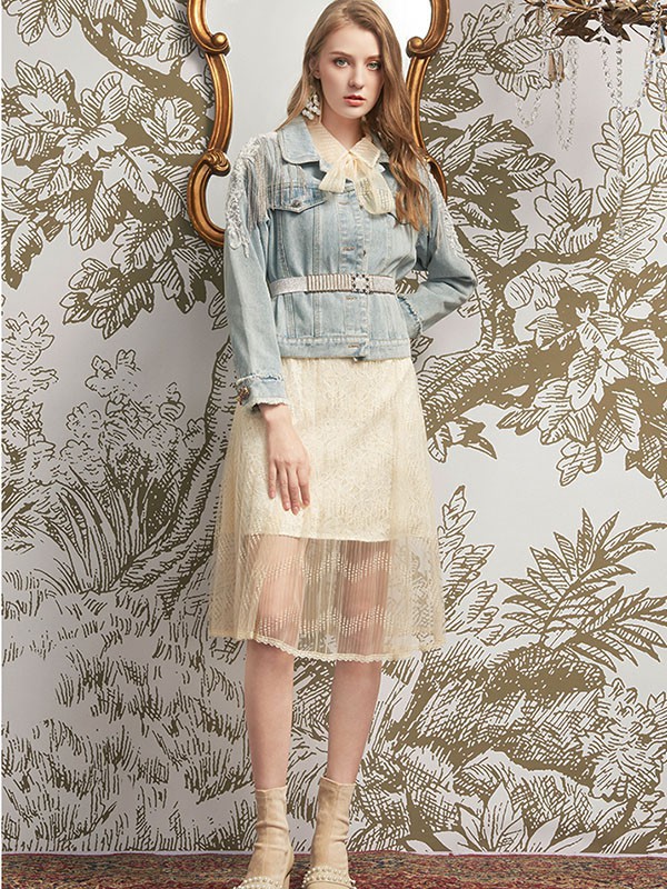 斐格思女装2023春夏季黄色半身裙