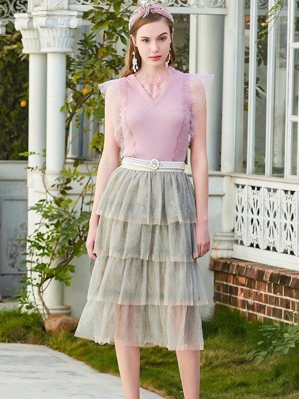 斐格思女装2023春夏季粉色衬衫