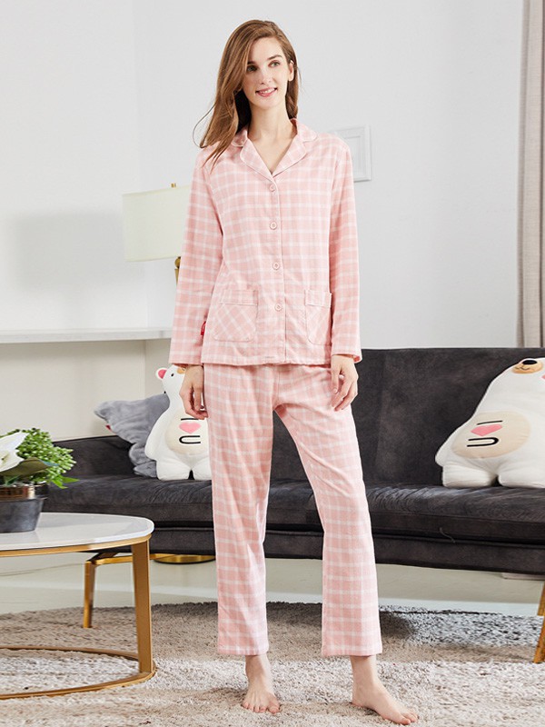 雪仙丽2022秋冬季粉色家居服