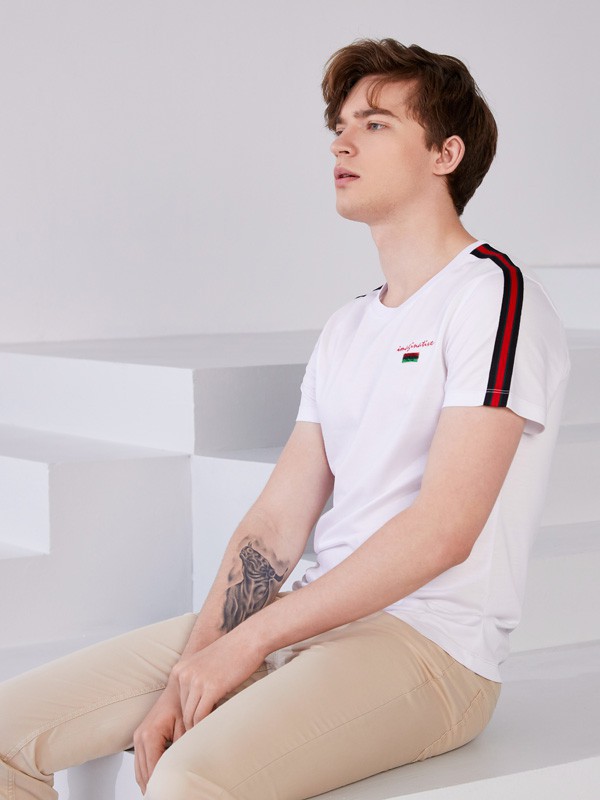 圣吉奥男装2023春夏季白色T恤