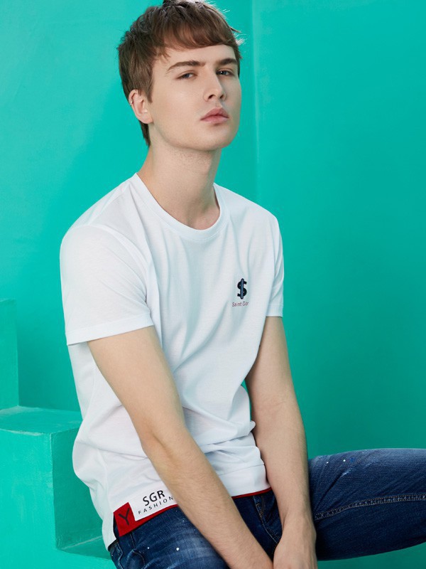 圣吉奥男装2023春夏季白色T恤