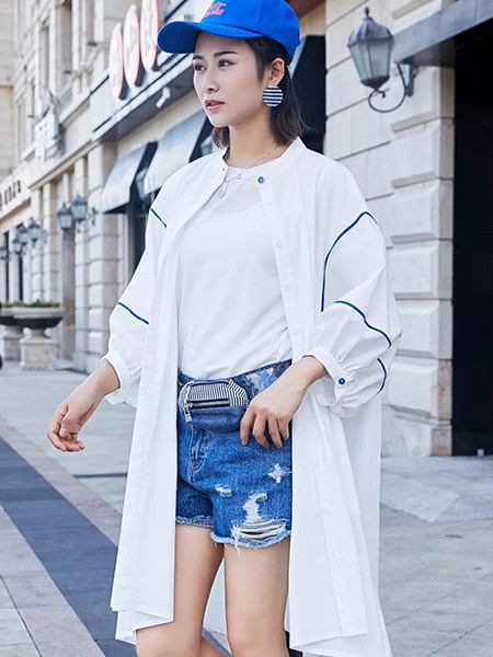 艺素女装2023春夏季白色T恤