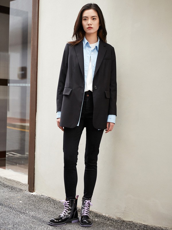 古木夕羊女装2023春夏季黑色长裤