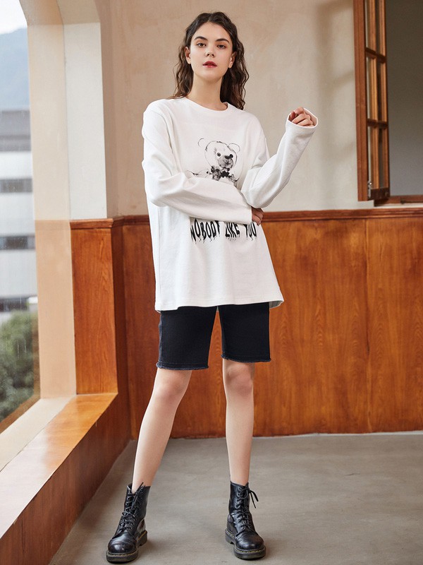 古木夕羊女装2023春夏季白色T恤