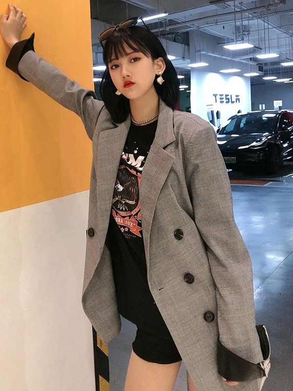 汐曼女装2022秋冬季黑色T恤