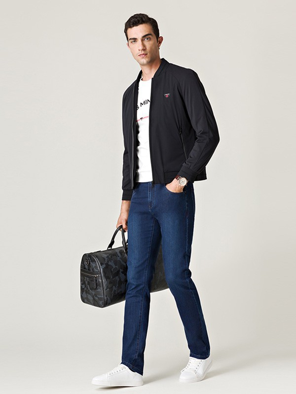 名盾男装2022秋冬季藏蓝色长裤