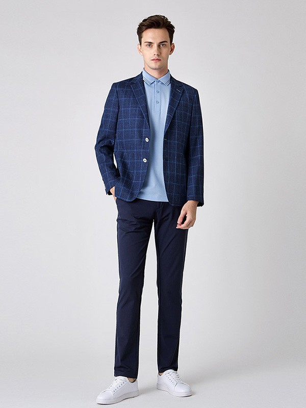 名盾男装2022秋冬季蓝色衬衫