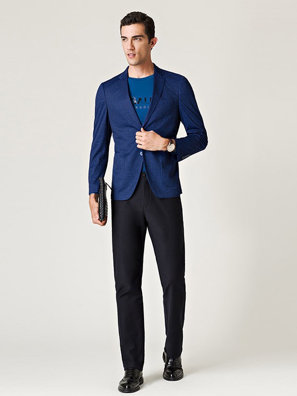 名盾男装2022秋冬季藏蓝色T恤