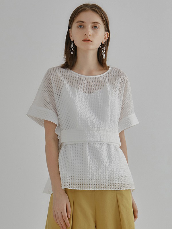 台绣女装2023春夏季白色T恤