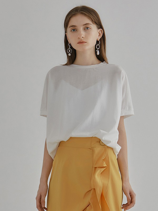 台绣女装2023春夏季白色T恤