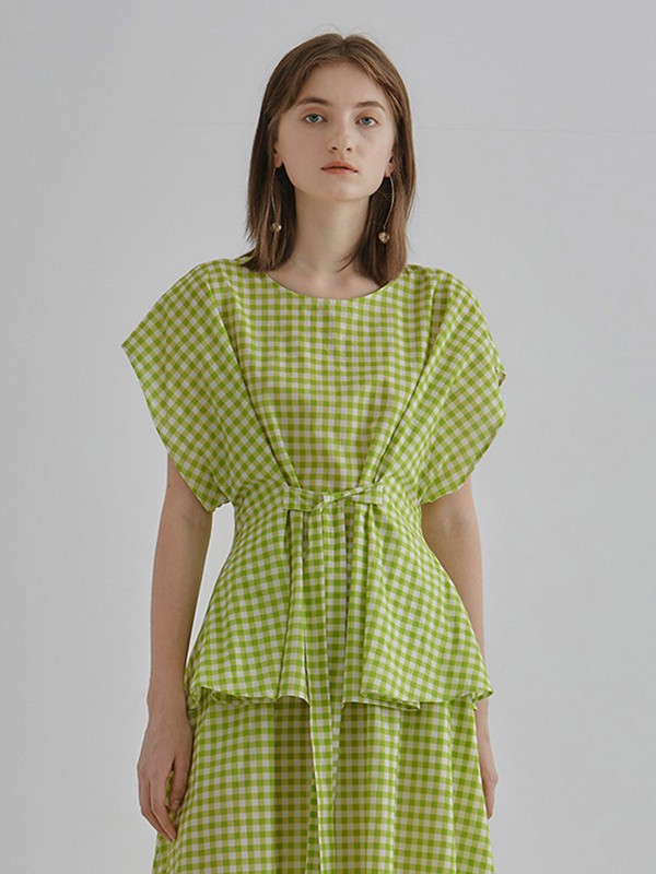 台绣女装2023春夏季绿色连衣裙