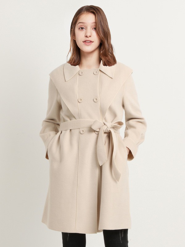 唯唯2022秋冬季卡其色大衣